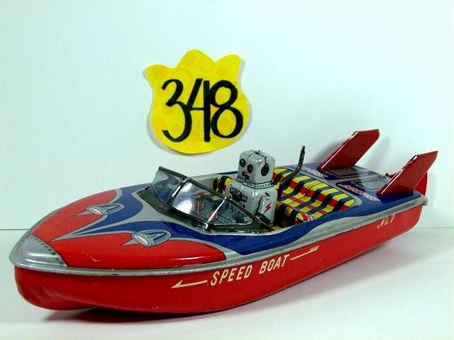 1950's Unknown Manufacturer-Robot Boat Number 7
