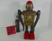 1963 Yonezawa Linemar Mr.Mercury Gold Robot
