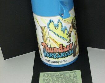 1980's "Thundarr the Barbarian"-Canadian Issue Lunchbox Thermos