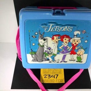 1990's Alladin/ Jetsons Plastic Lunchbox and Rare Thermos
