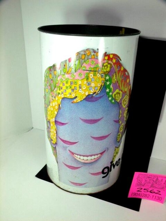 1970's Very Rare 7UP/ Peter Max Style Psychedelic Trash Can - Etsy