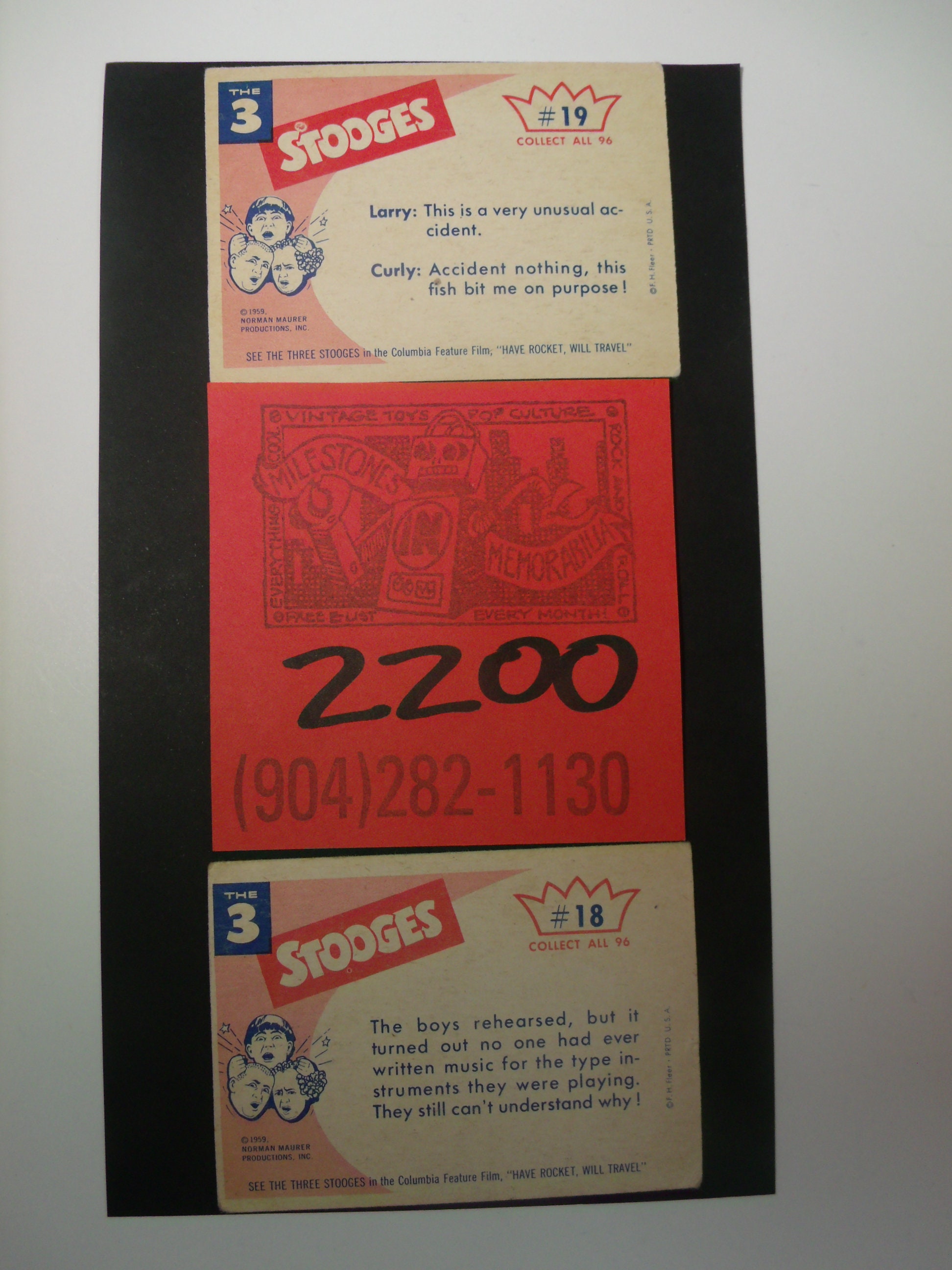 1959 Fleer/ 3 Stooges Cards 19 and 18 - Etsy