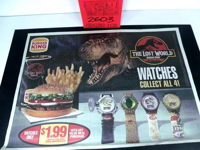 The Lost World Jurassic Park Burger King Watches