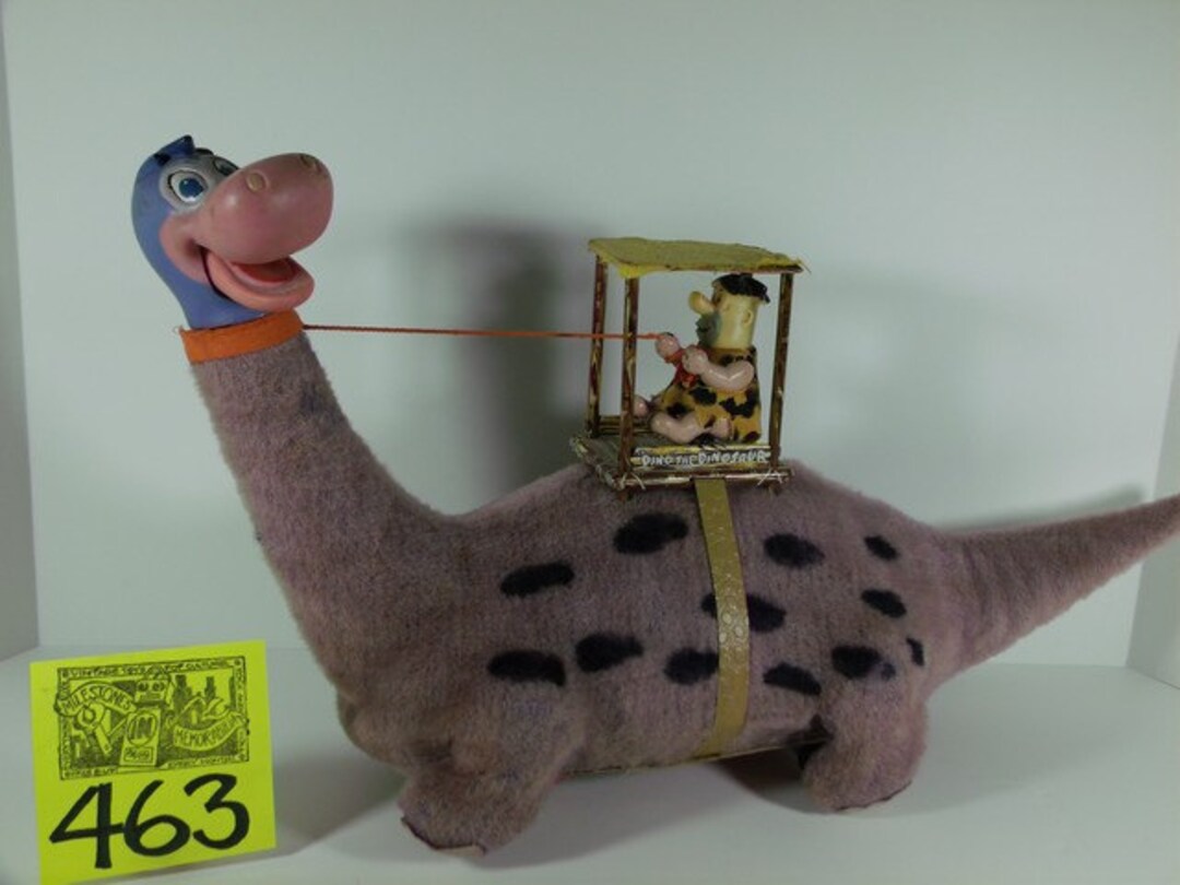 1960's Marx Fred on Dino Flintstones Toy - Etsy 1960's Marx Fred on Dino Flintstones Toy - Etsy