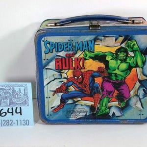 1970's Alladin Lunchbox Featuring The Hulk,Spiderman,and Captain America