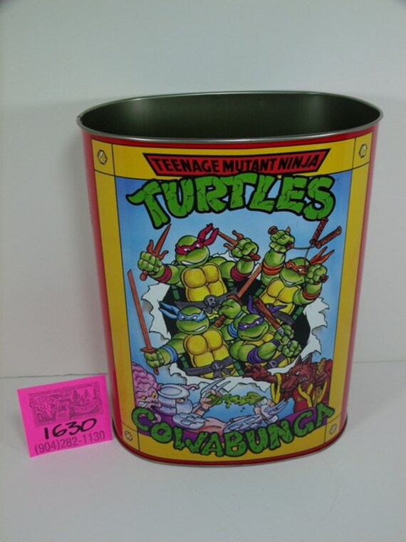 Kids Room Decor Teenage Mutant Ninja Turtles Plastic Trash Can