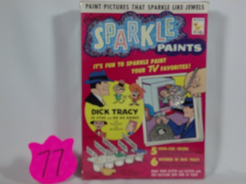 1960's Dick Tracy Kenner Sparkle Paint Set Etsy