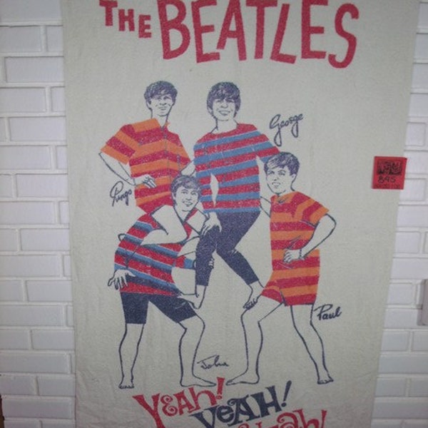 1960's The Beatles beach towel-Yeah Yeah Yeah!