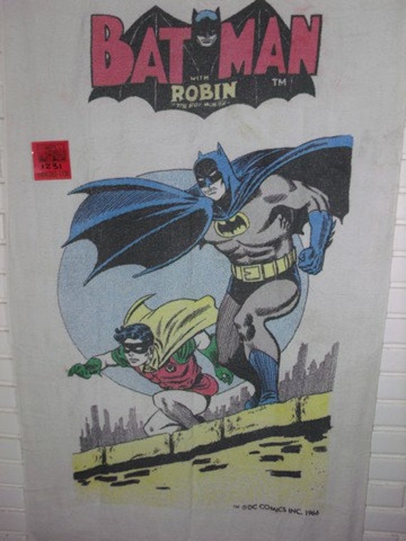 Opschudding ophouden Noord Amerika 1966 DC Comics Batman and Robin Beach Towel - Etsy België