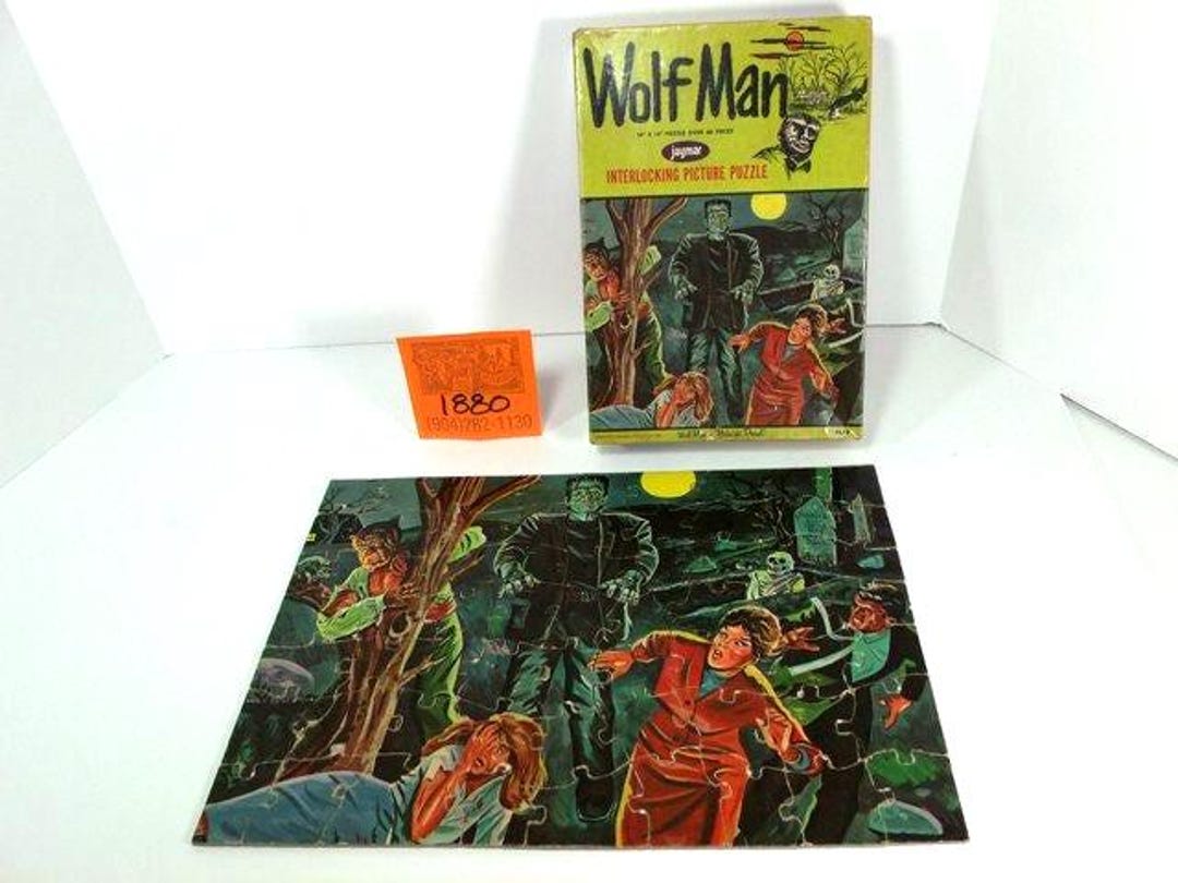 1960's Jaymar Monster Puzzle-wolfman- 