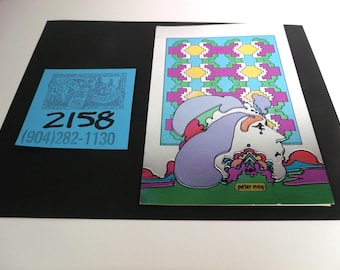 1970&#39;s Peter Max -Metallic Greeting Card-Unused