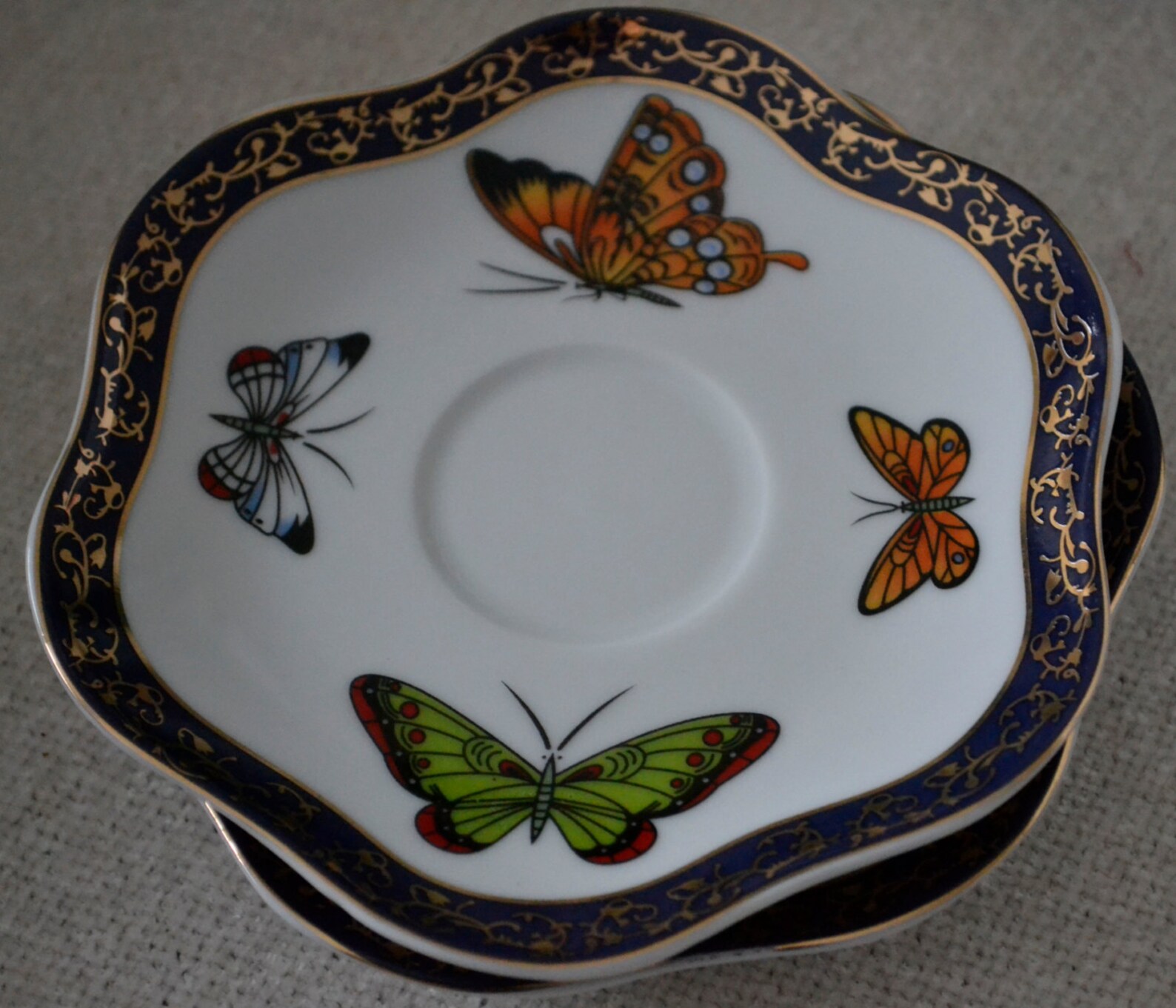 2 Butterfly Demitasse Cups and Saucers Butterfly Handle Cup Etsy