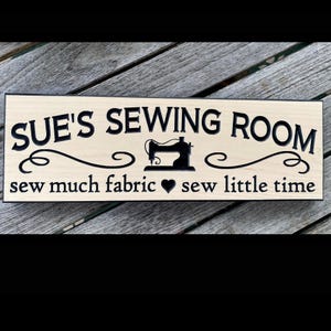 Personalized Sewing Sign. Gift for seamstress.