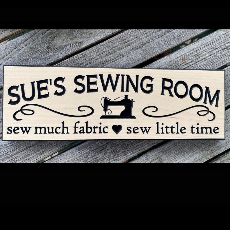 Personalized Sewing Sign. Gift for seamstress.