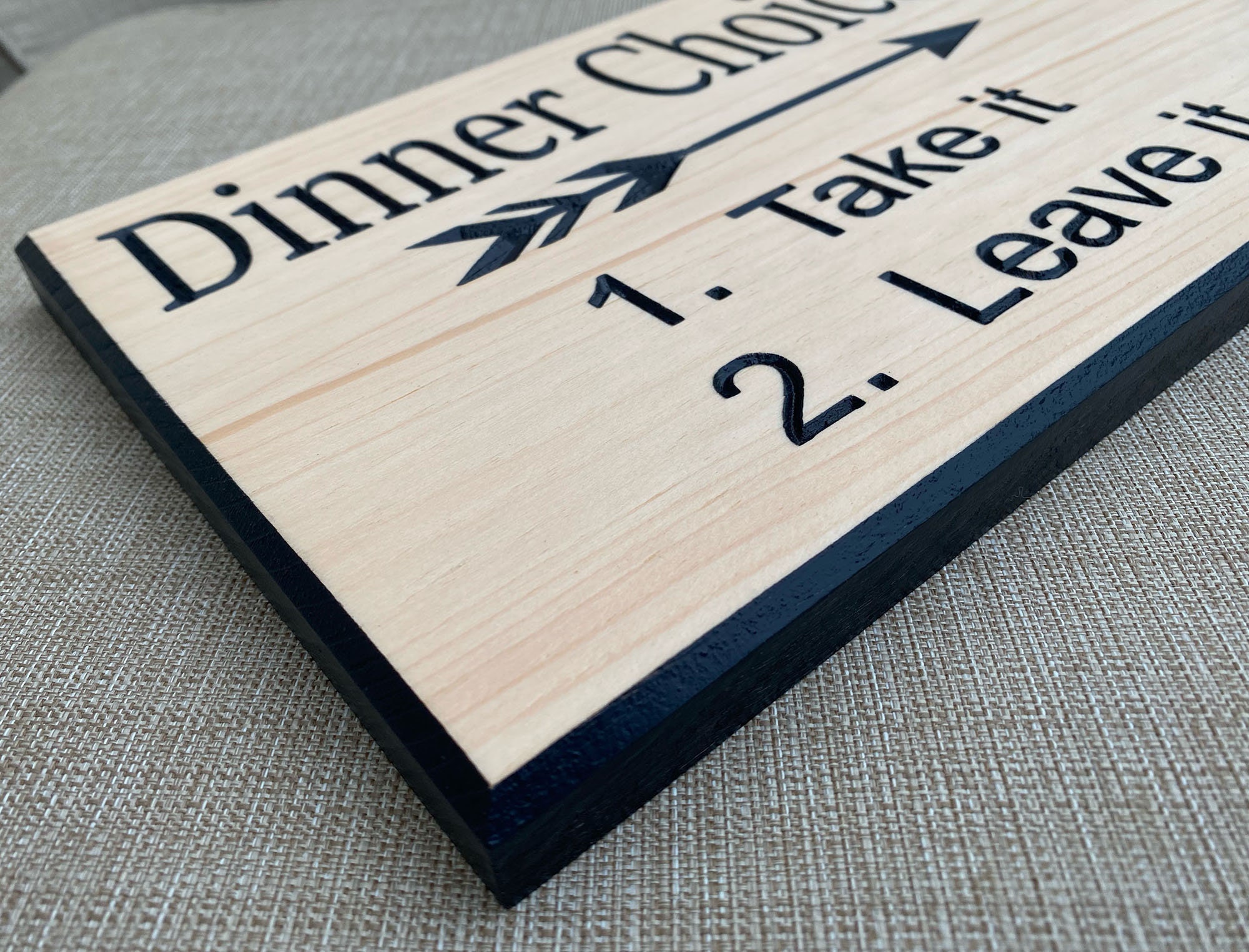 Dinner Set Sign Dinner Choices Sign Carved Rustic Wood Farmhouse Kitchen Sign Gift for ...