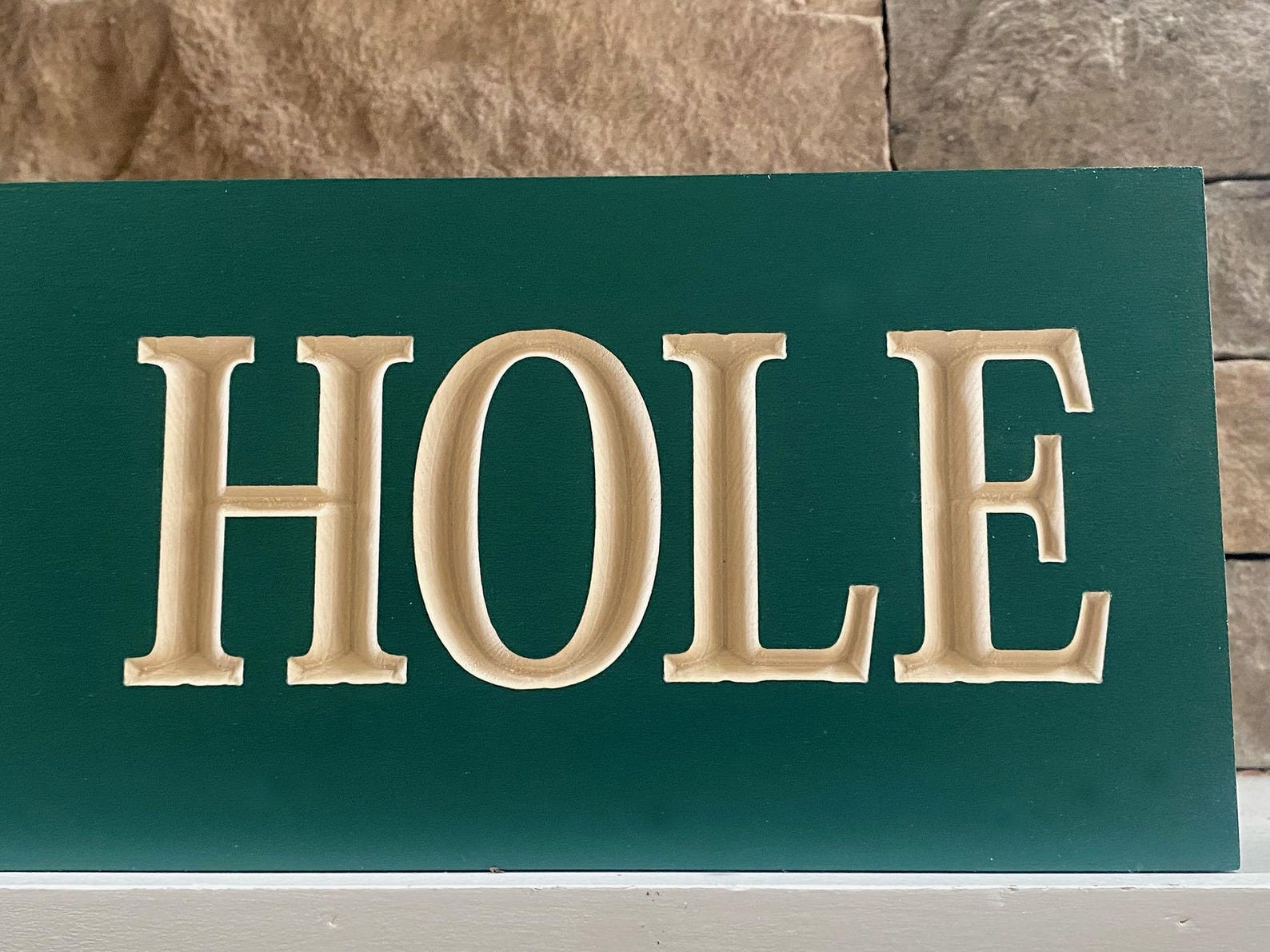 Carved Rustic Wood Golf Sign Bar, Club House Lounge Wall Décor Custom ...