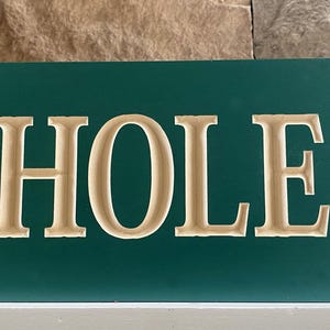 Carved Rustic Wood Golf Sign Bar, Club House Lounge Wall Décor Custom ...