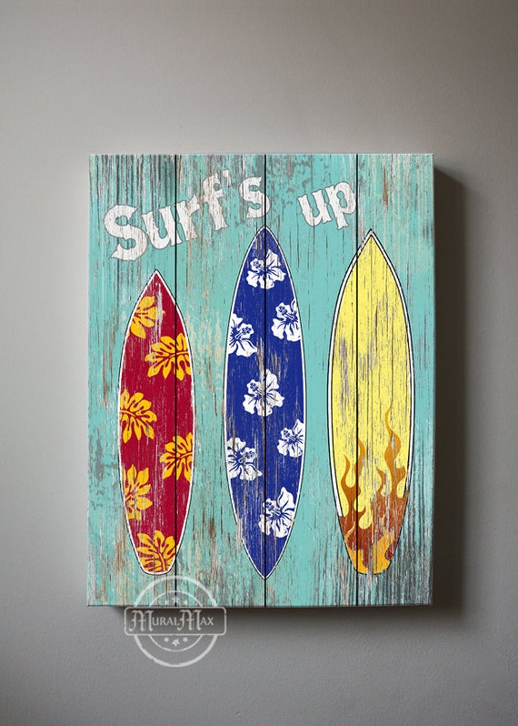 Surf Kids Room Decor Beach Wall Art Vintage Kids Beach Etsy