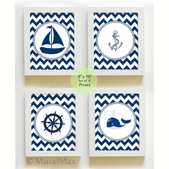 Items similar to Nautical Baby Boys Nursery Art Sail Boat Nursery Decor Nautical Nursery