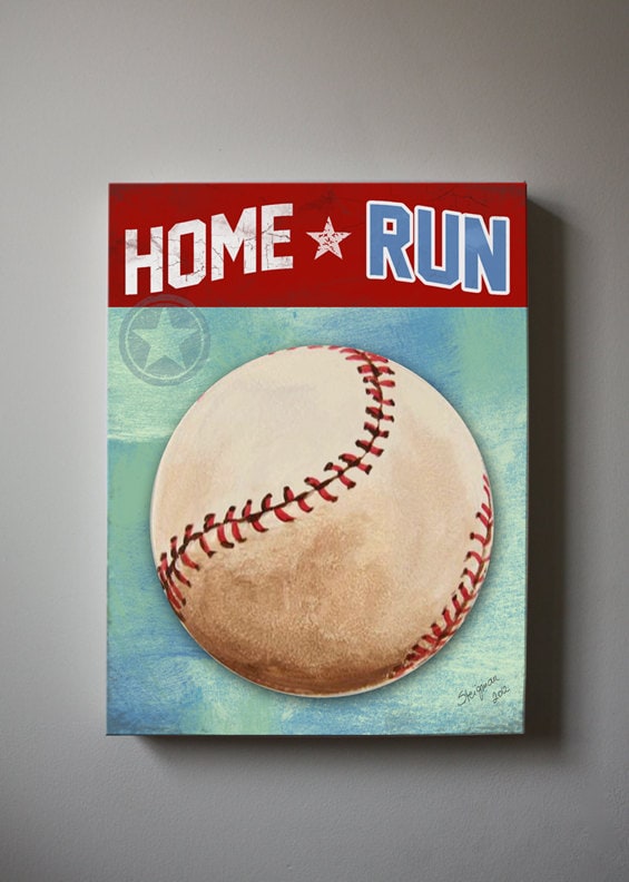 Sports Baseball Canvas Art Baseball Wall Hanging Baby Boys Etsy