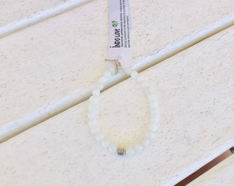 Moonstone Mala Bracelet - fertility Bracelet - June Birthstone - mala bead bracelet - yoga jewelry - mala - yoga gifts - evil eye bracelet
