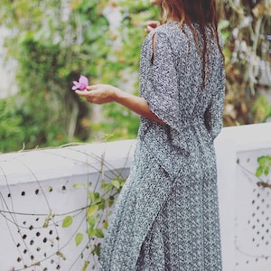 YAMALI Long boho kaftan with slits on both sides, summer kaftan, caftan, beach kaftan, summer dress, dress.
