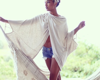 Reserved BAMBU oversized cardigan, adjustable cardigan, poncho, oversized top, beachwear.