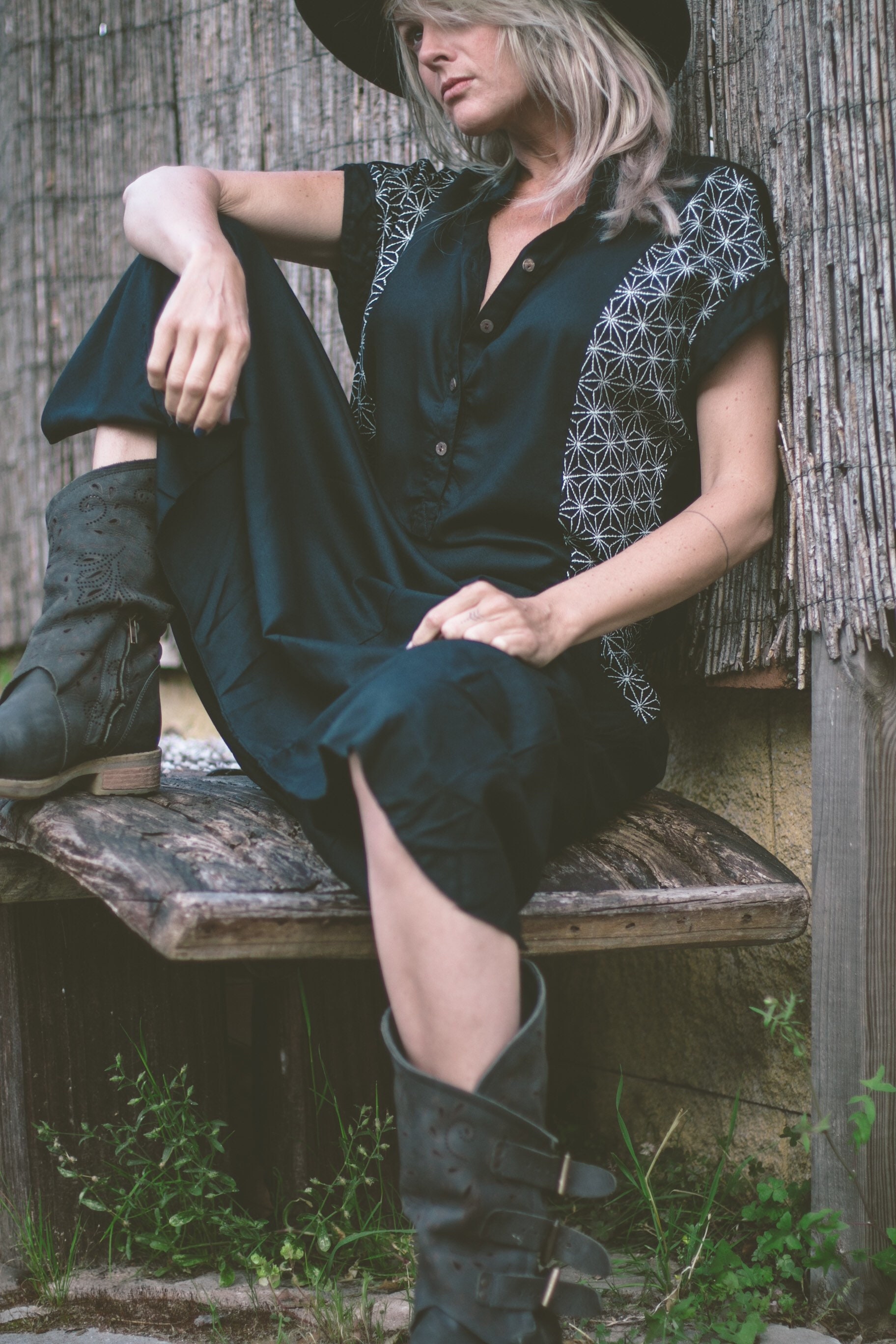 Image of Bounty Dress Long Pocket Boho Button V - Neck Maxi Dress, Casual Dress Women, Multi Functional Adjustable