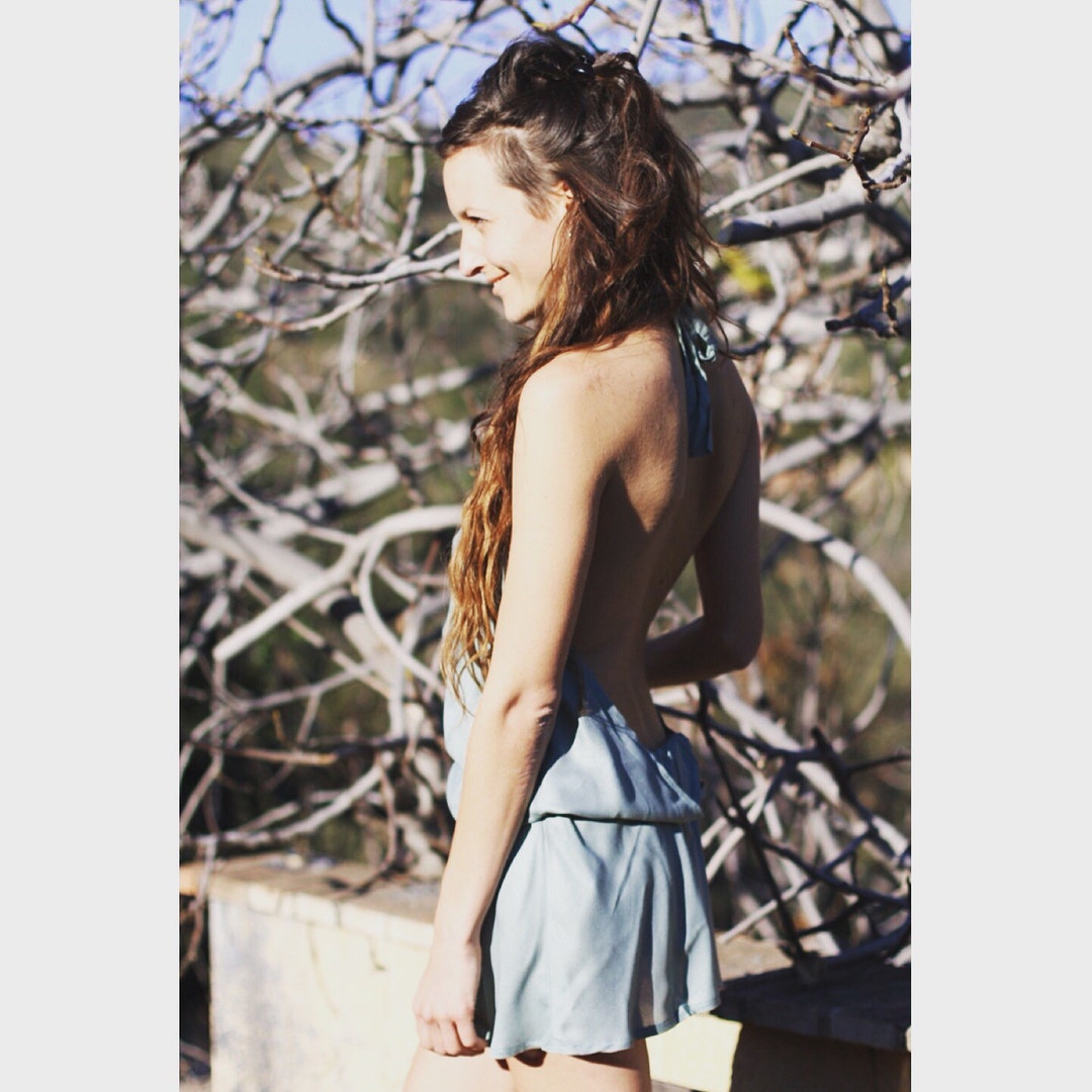 SUN DRESS Backless Mini Sundress Mini Dress, Sleeveless Boho Dress ...