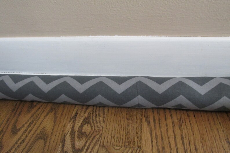 Grey Chevron Door Draft Dodger Noise Blocker Light Blocker Etsy