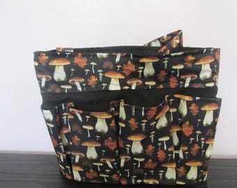 Eight Pocket Bingo Bag, Mushroom Bingo Bag, Bingo Bag, Craft Bag, Nurse's Tote
