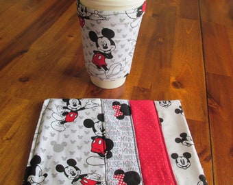 Mickey Mug Rug/Cup Cozy, Mug Rug Set