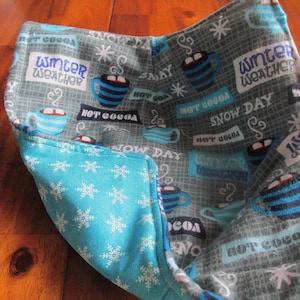 Bowl Cozy, Snow Day Bowl Cozy, Microwave Bowl Cozy, Decorative Bowl