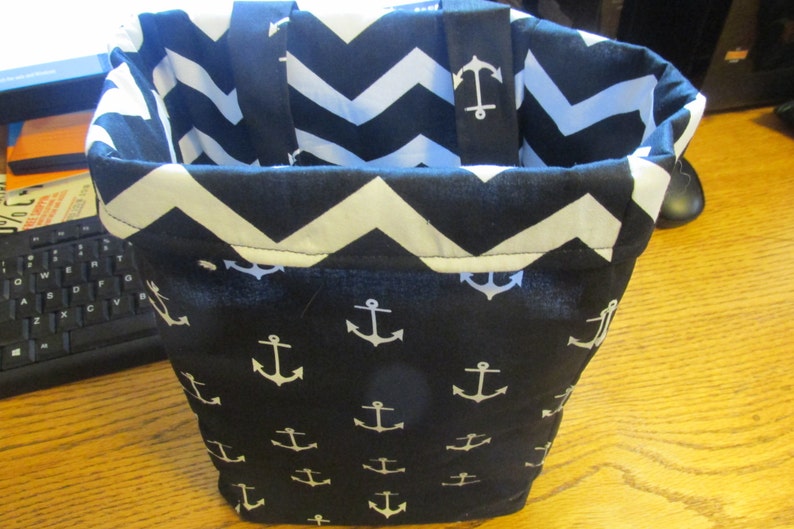Anchor Car Litter Bag Black and White Car Accessory Bag Car Trash Bag