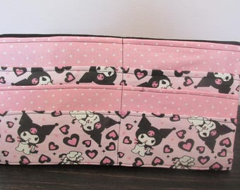 Kitty Kuromi Print Card Holder, Bingo Tag Organizer