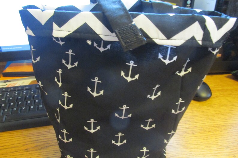 Anchor Car Litter Bag Black and White Car Accessory Bag Car Trash Bag