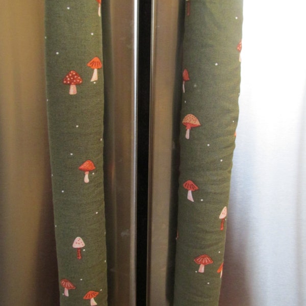 Green Mushroom  Refrigerator Handle Covers, Appliance Handle Covers, Cart/Stroller Handle Covers