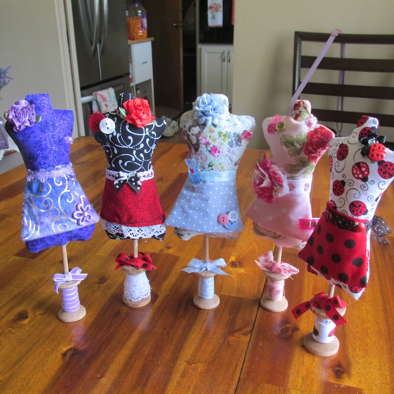 Mannequin Pin Cushion Mini Dress Form Pincushion Pin Cushion Etsy