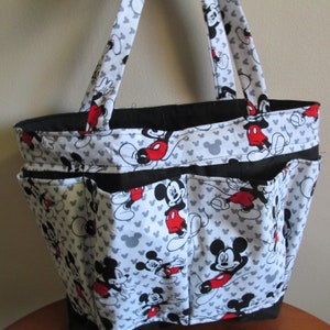 Bingo Bag, Red and Black Bingo Bag, Craft Bag, Nurse's Tote, Teachers Tote