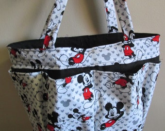 Bingo Bag, Red and Black Bingo Bag, Craft Bag, Nurse&#39;s Tote, Teachers Tote