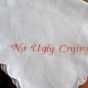 Women&#39;s Embroidered Handkerchief, Personalized Hanky, Wedding Handkerchief