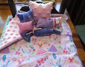 Princess Doll Bedding Set, AG Comforter Set, 18" Doll Bedding