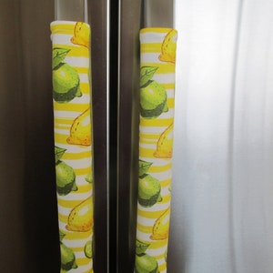 Lemon and Lime Handle Covers, Refrigerator Handle Cover, Microwave Handle Cover