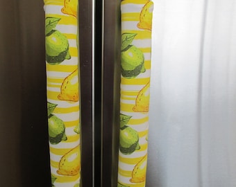 Lemon and Lime Handle Covers, Refrigerator Handle Cover, Microwave Handle Cover