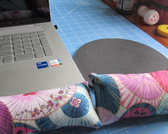 Parasol Print Wrist Rest: Cotton Keyboard and Mouse Support
