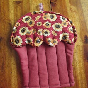 Cupcake Pot Holders,  Pot Holders, Trivet, Sunflower Pot Holder