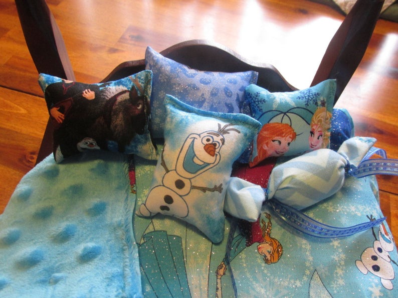 Frozen Doll Bedding Set, AG Comforter Set, 18 Doll Bedding image 2