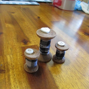 Fabric Wrapped Spools, Bowl Fillers. Tier Tray Decorations