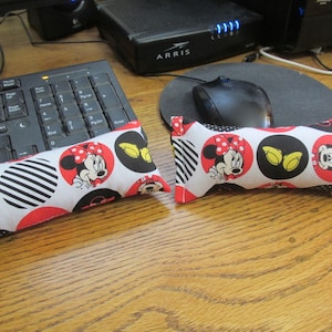 Red and Black Keyboard Wrist Rest, Mouse Wrist Rest