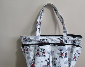 Eight Pocket Bingo Bag Red and Black Bingo Bag Mouse Bingo Bag Craft Bag/Nurse&#39;s Tote